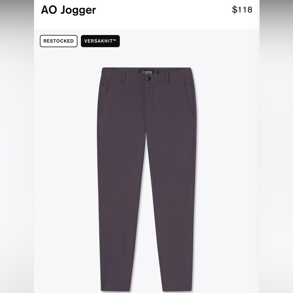 Cuts AO Jogger - Cast Iron - Medium